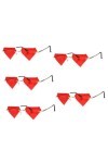 TENDYCOCO 5 Paires Lunettes De Soleil Irrégulières Lunettes De Soleil Coeur Blanc Faire La Fête Lunettes Rave Drôles De Lunet