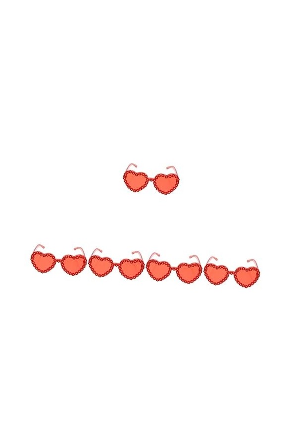 SOIMISS 5 Pièces Lunettes De Soleil Coeur Lunettes De Soleil Femme Tendance Lunettes De Soleil En Forme De Fleur Lunettes De 