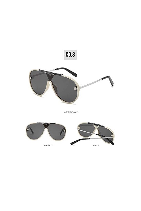 XINGYU Lunettes de Soleil surdimensionnées Vintage Conduite Lunettes de Soleil Femmes Hommes Flat Top Big Frame Lunettes de S