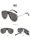 XINGYU Lunettes de Soleil surdimensionnées Vintage Conduite Lunettes de Soleil Femmes Hommes Flat Top Big Frame Lunettes de S