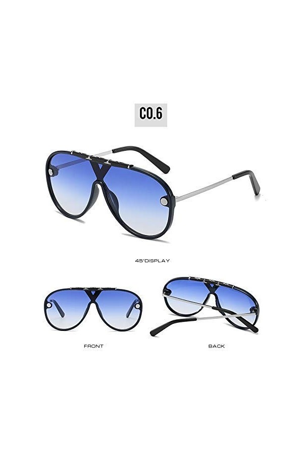 XINGYU Lunettes de Soleil surdimensionnées Vintage Conduite Lunettes de Soleil Femmes Hommes Flat Top Big Frame Lunettes de S