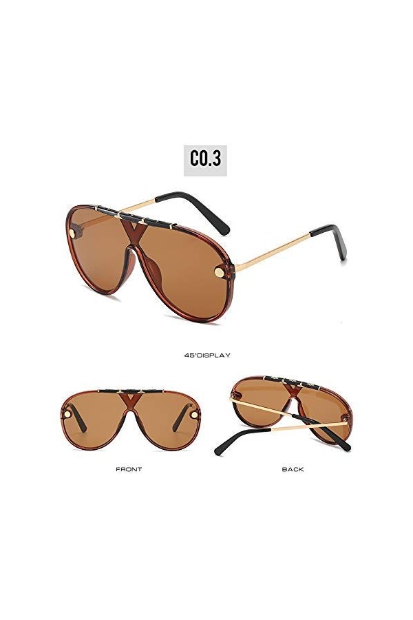 XINGYU Lunettes de Soleil surdimensionnées Vintage Conduite Lunettes de Soleil Femmes Hommes Flat Top Big Frame Lunettes de S