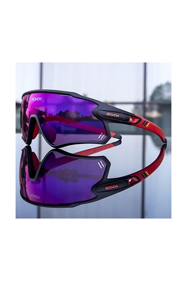 HYQW Lunettes de Soleil Cyclistes Verres dhomme pour Les Lunettes de vélo de vélos en Plein air pour Femmes Lunettes de vélo