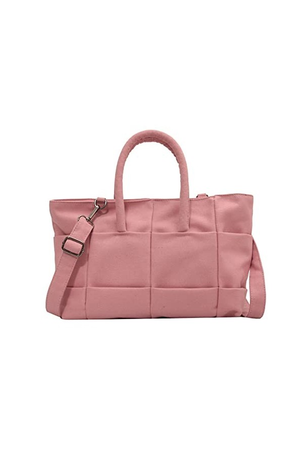 FANDARE Sac à Main Femme Sac à Bandoulière en Toile Sacs Portés Épaule Grande Capacité Sac Messager Sac Fourre pour Travail V