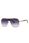 HCHES Lunettes de soleil homme femme lunettes de soleil une pièce surdimensionné nuances dégradées pour homme femme, C02 or g
