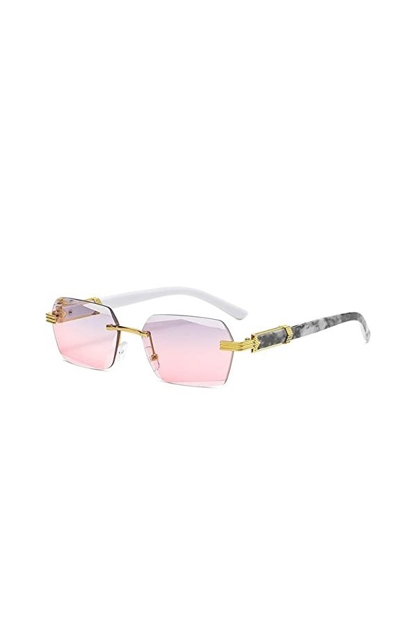 MUTYNE Vintage lunettes de soleil sans monture femmes mode lunettes de soleil hommes nuances dégradé carré lunettes mâle UV40