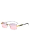 MUTYNE Vintage lunettes de soleil sans monture femmes mode lunettes de soleil hommes nuances dégradé carré lunettes mâle UV40