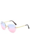QINGZHOU Lunettes de Soleil,Lunettes de soleil mode pour hommes et femmes, lunettes à monture en métal, pare-soleil dextérie