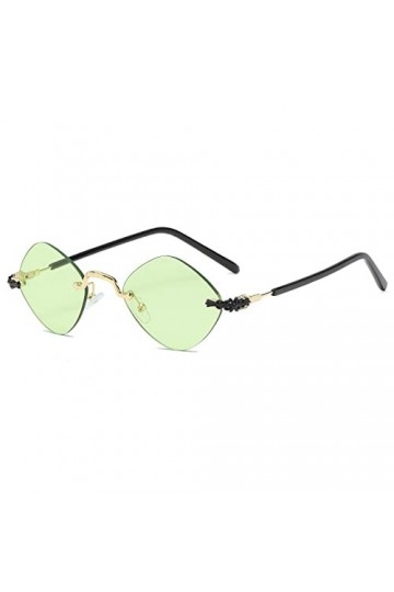 Mode Petites Lunettes De Soleil Steampunk Sans Monture Femmes Hommes Losange Lunettes De Soleil Dames Designer Style Rétro Vo