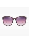 Raxinbang Lunettes de Soleil Lunettes De Soleil Polarisées for Femmes Fashion Transparent Purple Large Border Lunettes De Pro