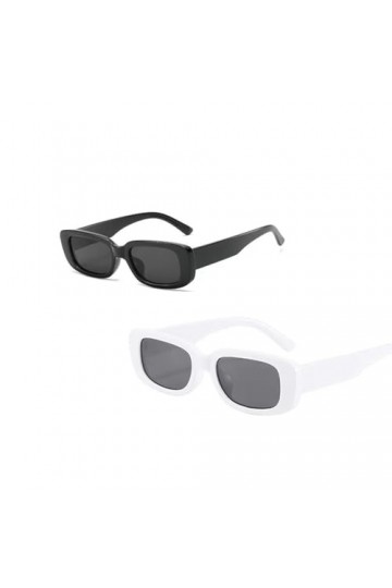 JosuE Lunettes de soleil rectangulaires Vintage carrées, lunettes de Protection rétro for femmes et hommes