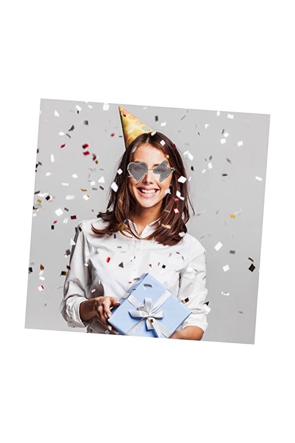 TENDYCOCO 5 Paires Lunettes De Soleil Hip-hop Cadeaux De Fête Pour Les Enfants Lunettes De Soleil En Forme De Coeur Célibatai