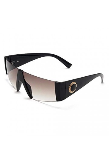 Hommes Lunettes de Soleil carrées Femmes Demi-Monture dégradé Lunettes de Soleil rétro Grands Cadres Ombre Lunettes 6