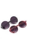 XINGYU Lunettes de Soleil Rondes pour Femmes Perle Décoration Lunettes de Soleil de Mode Dames Gradient Clear Shades Uv400 po