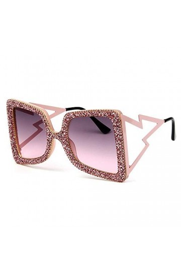 NIUASH Lunettes de Soleil polarisées Lunettes de Soleil carrées Femmes Luxe Strass Nuances surdimensionnées pour Hommes Lunet