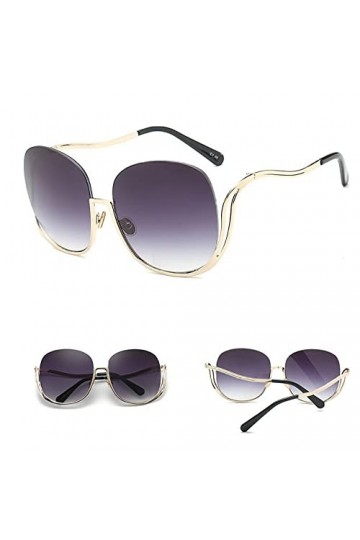 HPIRME Lunettes de soleil dégradées sans monture femmes lunettes de soleil rondes surdimensionnées dames nuances dégradées lu