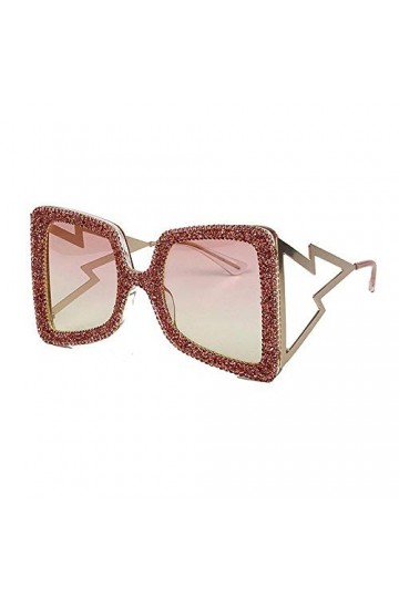 NIUASH Lunettes de Soleil polarisées Lunettes de Soleil carrées Femmes Luxe Strass Nuances surdimensionnées pour Hommes Lunet