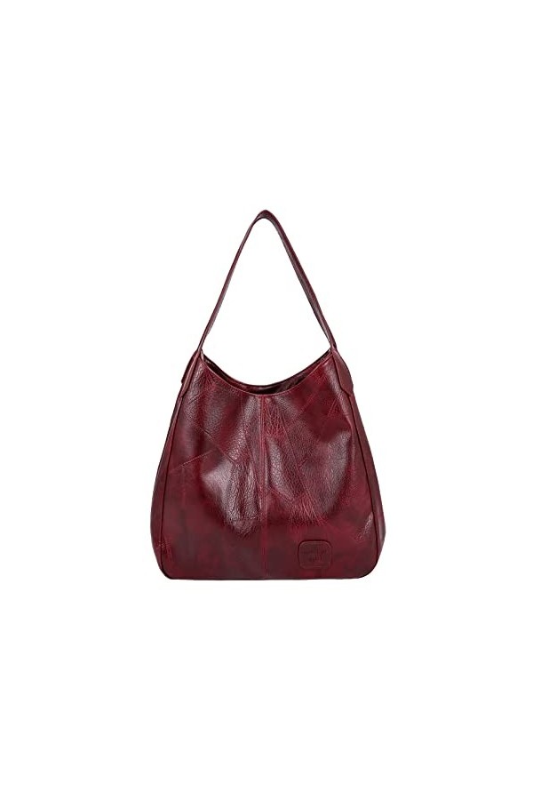 FANDARE Mode Sac à Main Femme Étanche Sacs à Bandoulière Sac portés Épaule PU Cuir Sac Bucket pour Voyage Travail Achats Fête
