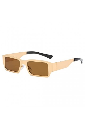 Petites lunettes de soleil carrées Steampunk Hommes Femmes Vintage des années 90 Lunettes de soleil Nuances féminines UV400,4