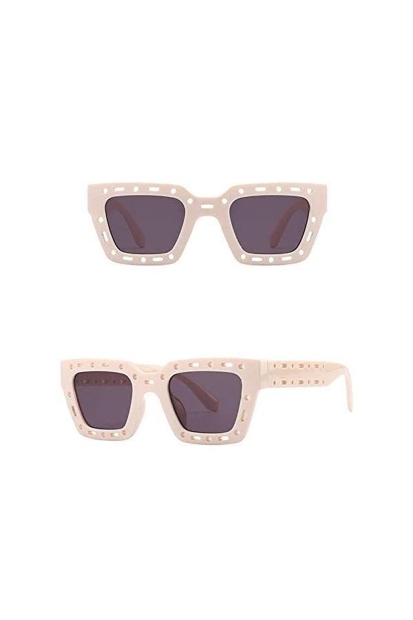 HCHES Lunettes de soleil carrées vintage petit cadre conduite lunettes de soleil nuances pour femmes concepteur de luxe dégra