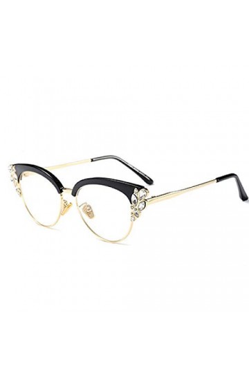 NIUASH Lunettes de Soleil polarisées Femmes Lunettes De Soleil Oeil De Chat Hommes Vintage Diamant Lunettes De Soleil UV400 L