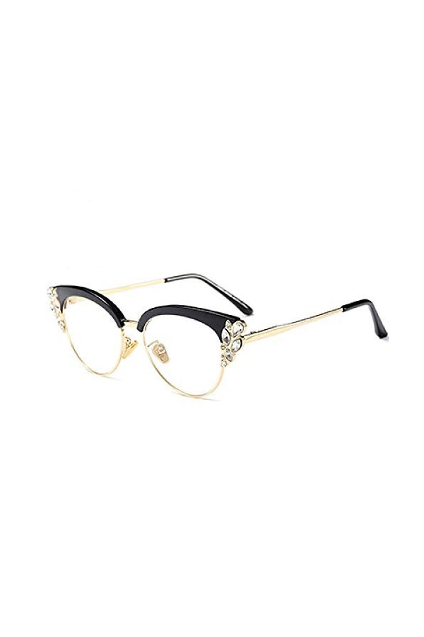 NIUASH Lunettes de Soleil polarisées Femmes Lunettes De Soleil Oeil De Chat Hommes Vintage Diamant Lunettes De Soleil UV400 L