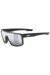uvex Lgl 51 - Lunettes de Soleil pour Hommes et Femmes - Effet Miroir - Catégorie de Filtre 3 - Black Matt/Silver - One Size