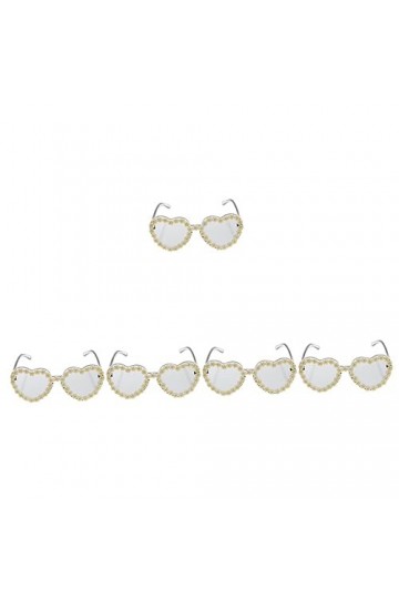 SOIMISS 5 Pièces Lunettes De Soleil Coeur Lunettes De Soleil De Fête Dété Lunettes De Soleil En Forme De Fleur Lunettes De S