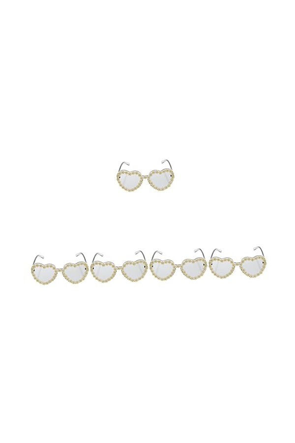 SOIMISS 5 Pièces Lunettes De Soleil Coeur Lunettes De Soleil De Fête Dété Lunettes De Soleil En Forme De Fleur Lunettes De S