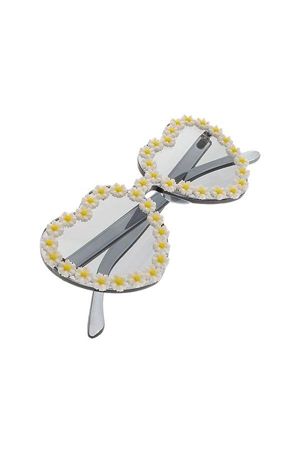 SOIMISS 5 Pièces Lunettes De Soleil Coeur Lunettes De Soleil De Fête Dété Lunettes De Soleil En Forme De Fleur Lunettes De S