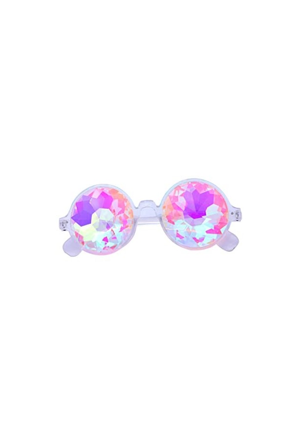 ibasenice 3 Pièces Lunettes Rave Lunettes De Soleil Kaléidoscope Lunettes De Diffraction Kaléidoscope Verres Trippants Pour L