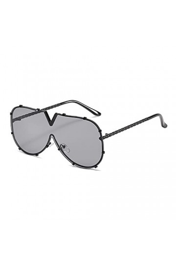 Lunettes de Soleil One Piece pour Femmes Vintage Paw Lunettes de Soleil Hommes Uv400 Hip Hop Punk Eyewear,A,Taille Unique