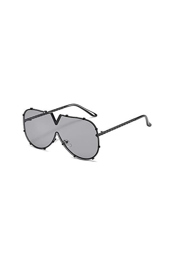 Lunettes de Soleil One Piece pour Femmes Vintage Paw Lunettes de Soleil Hommes Uv400 Hip Hop Punk Eyewear,A,Taille Unique