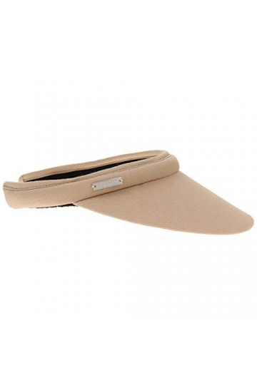 Seeberger Azalee Visière pare-soleil en coton pour femme - Beige - Taille Unique