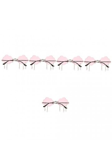 GALPADA 5 Pièces Des Lunettes De Soleil Lunettes De Soleil Coeur Bleu Lunettes De Soleil Funky Des Années 90 Lunettes De Sole