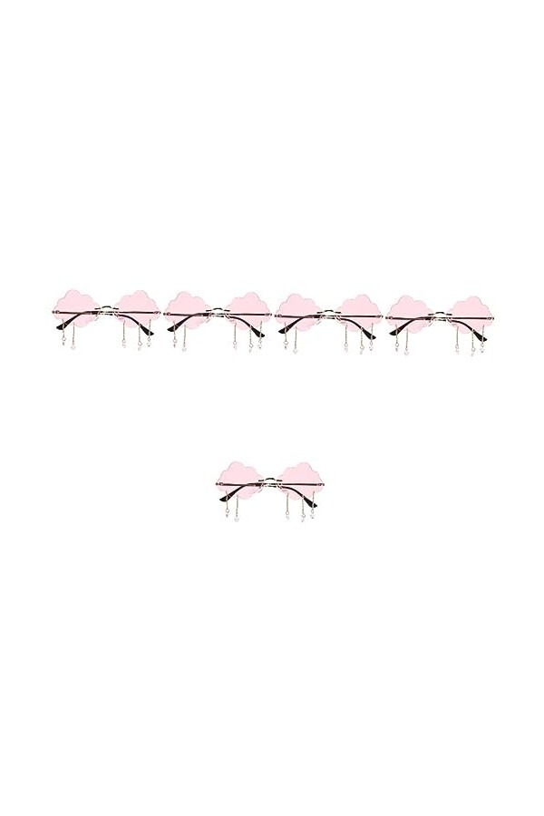 GALPADA 5 Pièces Des Lunettes De Soleil Lunettes De Soleil Coeur Bleu Lunettes De Soleil Funky Des Années 90 Lunettes De Sole