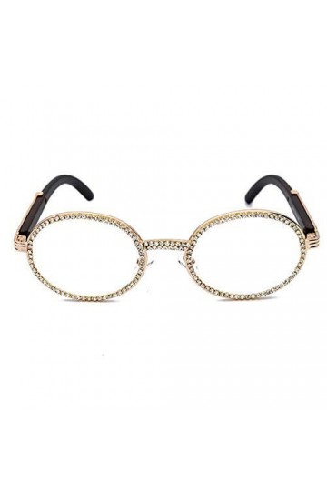 XINGYU Mode Vintage Petit Diamant Rond Lunettes De Soleil Hommes Femmes Mode Coloré Strass Nuances Uv400 Bleu