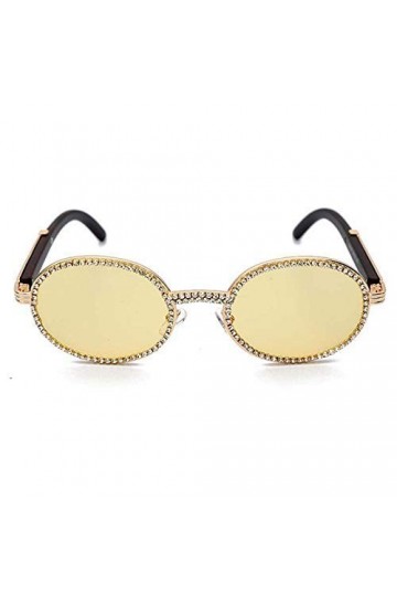XINGYU Mode Vintage Petit Diamant Rond Lunettes De Soleil Hommes Femmes Mode Coloré Strass Nuances Uv400 Bleu