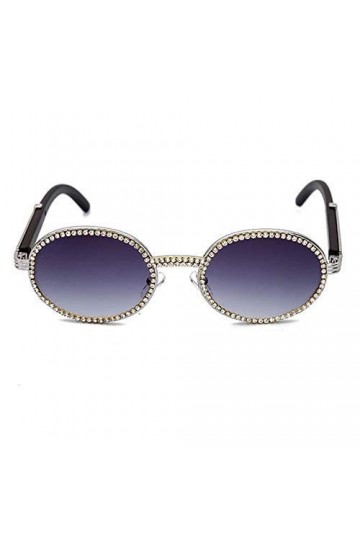 XINGYU Mode Vintage Petit Diamant Rond Lunettes De Soleil Hommes Femmes Mode Coloré Strass Nuances Uv400 Bleu