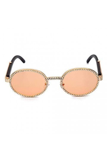 XINGYU Mode Vintage Petit Diamant Rond Lunettes De Soleil Hommes Femmes Mode Coloré Strass Nuances Uv400 Bleu