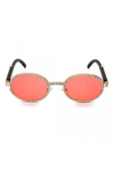 XINGYU Mode Vintage Petit Diamant Rond Lunettes De Soleil Hommes Femmes Mode Coloré Strass Nuances Uv400 Bleu