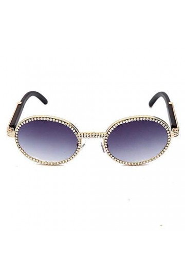 XINGYU Mode Vintage Petit Diamant Rond Lunettes De Soleil Hommes Femmes Mode Coloré Strass Nuances Uv400 Bleu