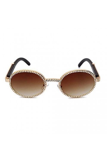 XINGYU Mode Vintage Petit Diamant Rond Lunettes De Soleil Hommes Femmes Mode Coloré Strass Nuances Uv400 Bleu