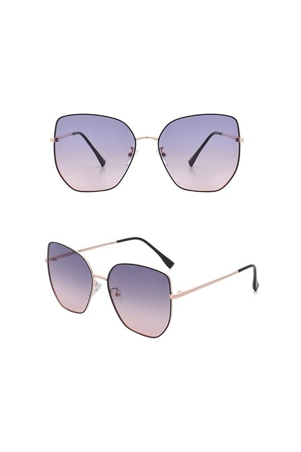 PSDGHE Lunettes de soleil polarisées pour femme - Lunettes de conduite - Anti-UV - Tendance - Rétro - Pour homme et femme lu
