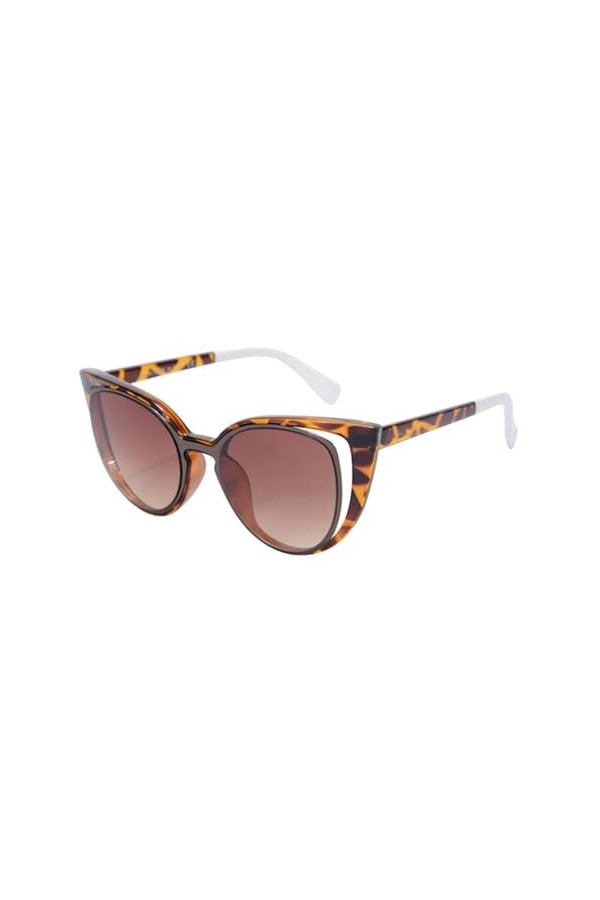 HCHES Lunettes de Soleil Femmes Oeil de Chat Lunettes de Protection UV400 Lunettes de Conduite de Voyage de Plage Confortable