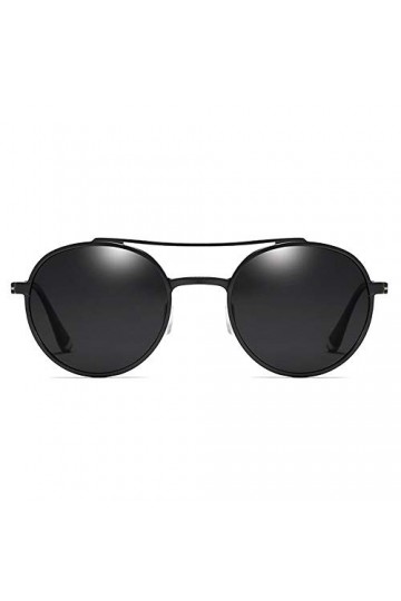 Raxinbang Lunettes de Soleil Lunettes De Soleil UV400 Sport Sports Magnésium Aluminium Polarisées Tendance Monture Noire/Gris