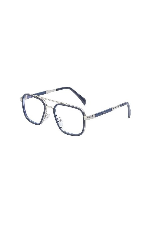 HCHES Lunettes de soleil pour hommes Vintage carré rétro lunettes de soleil femmes lunettes de lumière bleue, C8, taille uniq