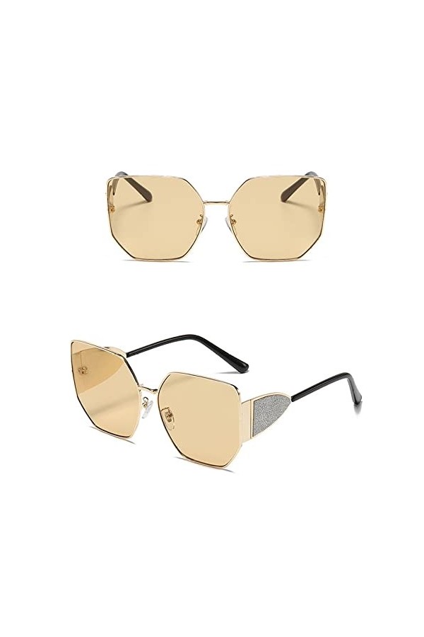 Mode Nude Lentille Surdimensionné Carré Lunettes De Soleil Femmes Hommes Designer De Luxe Grand Cadre Gradient Lunettes De So