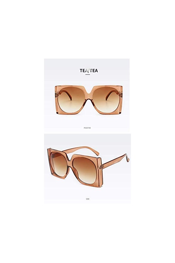 XINGYU Lunettes de Soleil carrées surdimensionnées Grand Cadre Vintage Femmes Mode à la Mode Populaire Lunettes de Soleil Uv4