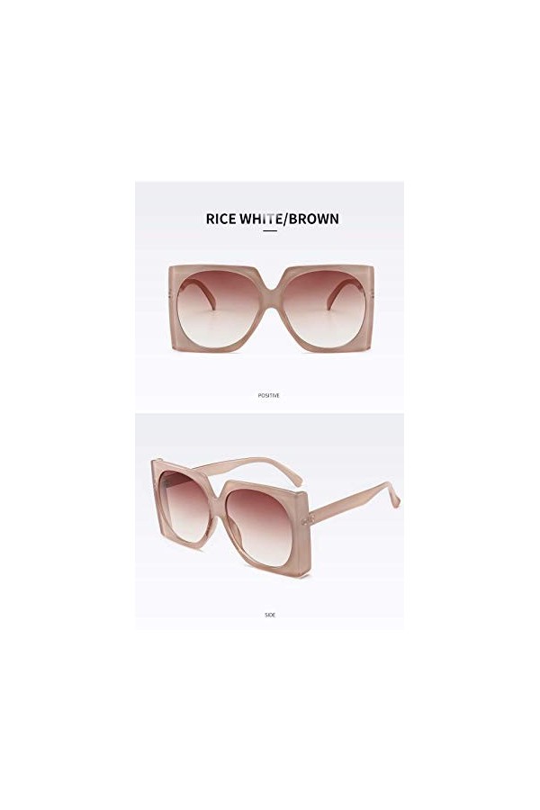 XINGYU Lunettes de Soleil carrées surdimensionnées Grand Cadre Vintage Femmes Mode à la Mode Populaire Lunettes de Soleil Uv4